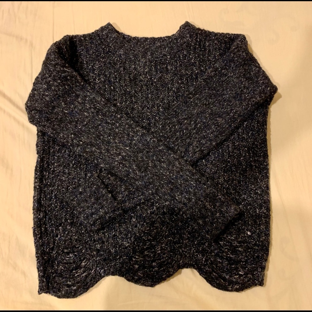 Grayish blue sweater